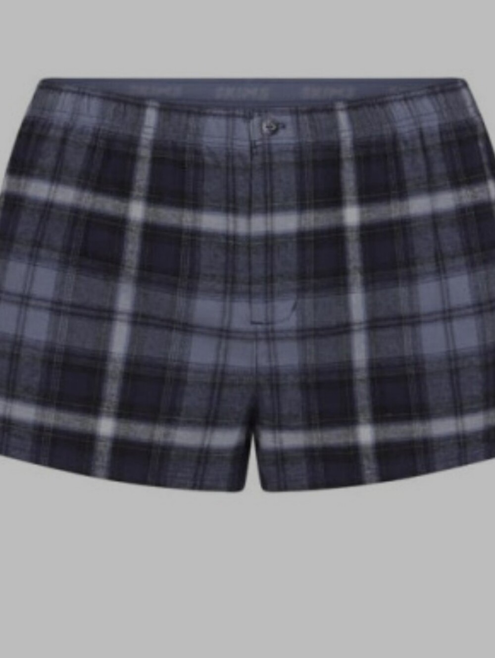 #246 SKIMS Flannel Sleep Short Boxers in Concord Plaid